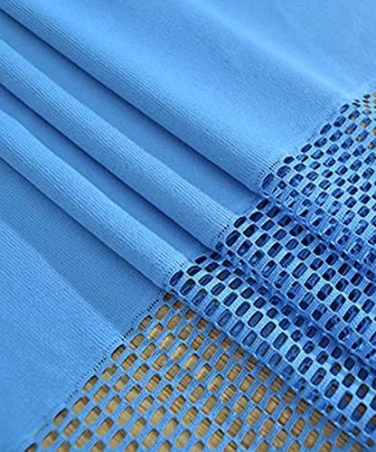 TTZ Hospital Curtain with Flat Hooks 84"W x 84"L | Flame Retardant, Air Ventilated, Beige thumbnail 2