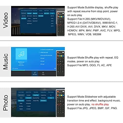 MYPIN 4K Media Player with Remote Control | HDMI up to 7.1 Surround Sound thumbnail 4
