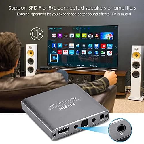 MYPIN 4K Media Player with Remote Control | HDMI up to 7.1 Surround Sound thumbnail 8