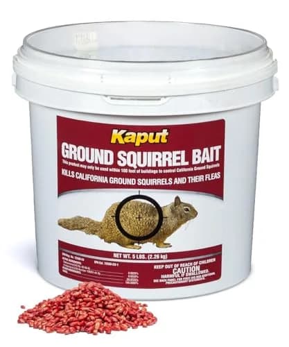Kaput Ground Squirrel Bait - Effective Fleas & Squirrel Killer with Diphacinone & Imidacloprid | Targeted Outdoor Pest Control (5 lbs) thumbnail 1