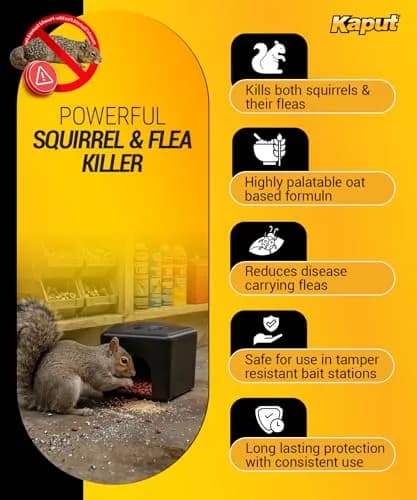 Kaput Ground Squirrel Bait - Effective Fleas & Squirrel Killer with Diphacinone & Imidacloprid | Targeted Outdoor Pest Control (5 lbs) thumbnail 3
