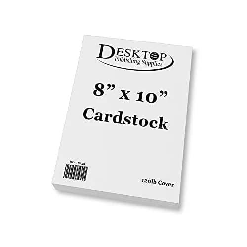 Desktop Publishing Supplies White 8" x 10" Cardstock | Heavy Weight 120lb Cover for Inkjet & Laser (15 Sheets) thumbnail 1