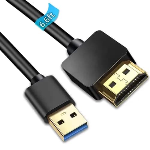 AKWOR USB to HDMI Adapter Cable 2m (6.6ft) | Connect Laptop to Monitor thumbnail 1
