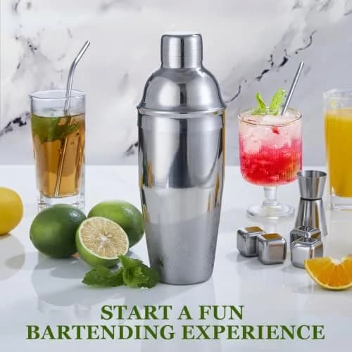 KINGROW 23 Piece Cocktail Shaker Set | Premium Stainless Steel Bar Tool Kit for Home & Party thumbnail 6