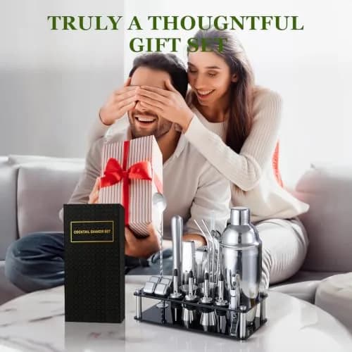 KINGROW 23 Piece Cocktail Shaker Set | Premium Stainless Steel Bar Tool Kit for Home & Party thumbnail 7