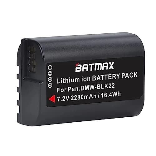 Batmax DMW-BLK22 Battery 2280mAh (7.2V) & Dual USB Charger Set | CE Certified for Panasonic Lumix DC-S5, GH6, GH5 II thumbnail 2