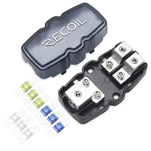 Recoil MFH12 2-Way Mini-ANL Fused Distribution Block 15.1cm (5.95in) | Max Power Transfer for Car Audio thumbnail 1