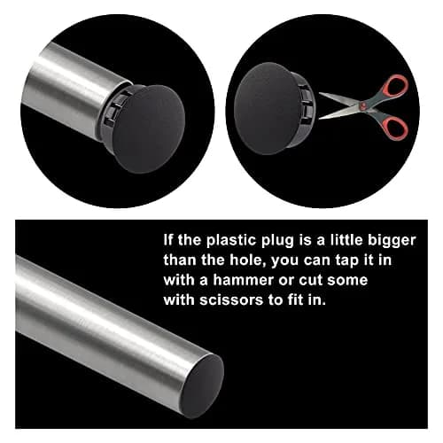 Jersvimc 36 Pcs 1/4 Inch (6mm) Black Hole Plug Plastic Hole Cover | Furniture Floor Protector thumbnail 6