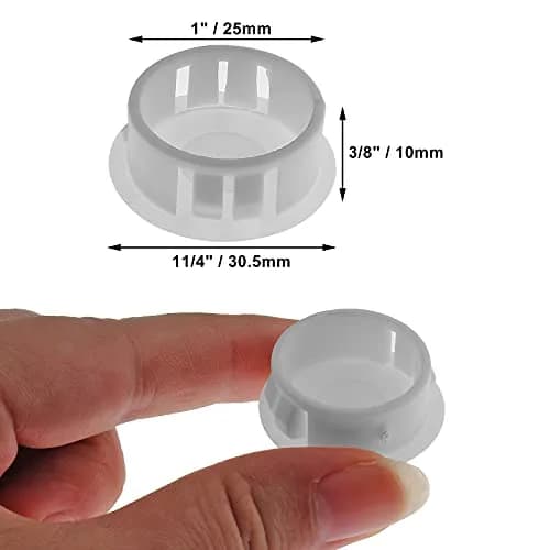 Jersvimc 25Pcs White 1 Inch (25mm) Hole Plug Cover | Furniture Floor Protector thumbnail 4