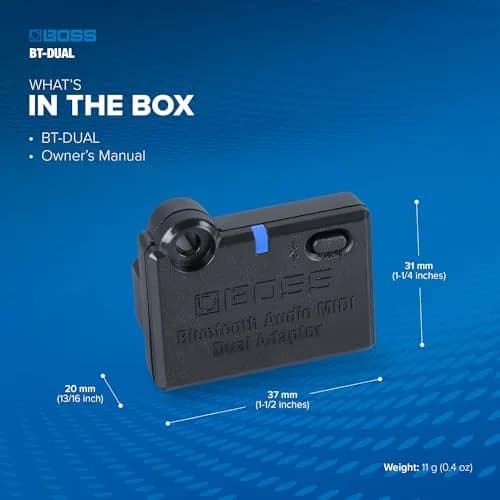 BOSS BT-DUAL Bluetooth Audio MIDI Dual Adaptor | Adds Wireless to Katana Gen 3, ME-90 & More thumbnail 2