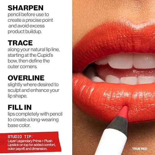 Smashbox Be Legendary Line & Prime Lip Liner Pencil | Creamy, Long Lasting, Precise Lip Liner for Sculpting Lips, 0.04 Ounce, Dark Brown thumbnail 3