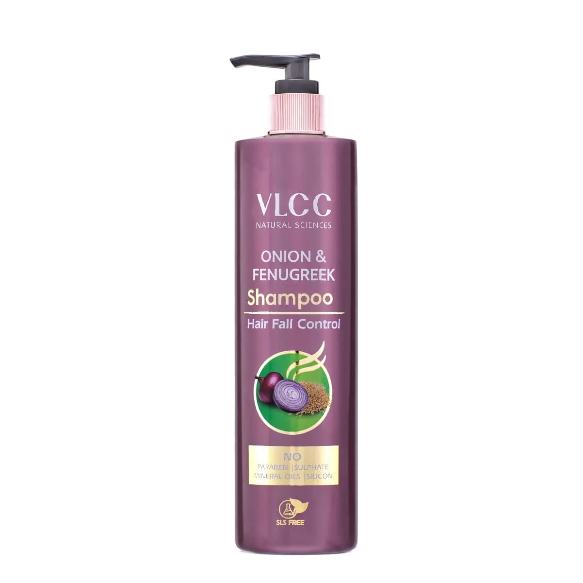 VLCC Onion & Fenugreek Hair Fall Control Shampoo 300 ml | Gently Cleanses & Supports Hair Growth — 10.14 Fl Oz