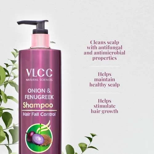 VLCC Onion & Fenugreek Hair Fall Control Shampoo 300 ml | Gently Cleanses & Supports Hair Growth thumbnail 3