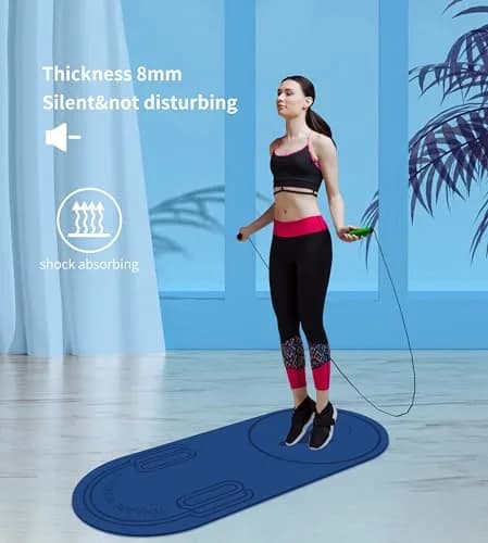 Knsbk Non-Slip Jump Rope Mat 139.7cm x 60.96cm (55" x 24") | Shock-Absorbing & Floor-Protecting Exercise Mat thumbnail 6