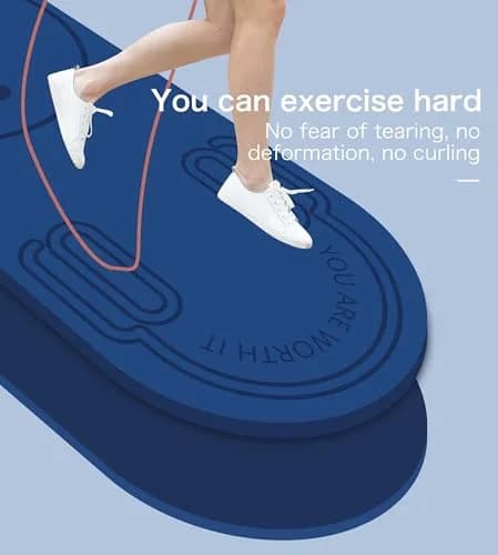 Knsbk Non-Slip Jump Rope Mat 139.7cm x 60.96cm (55" x 24") | Shock-Absorbing & Floor-Protecting Exercise Mat thumbnail 7