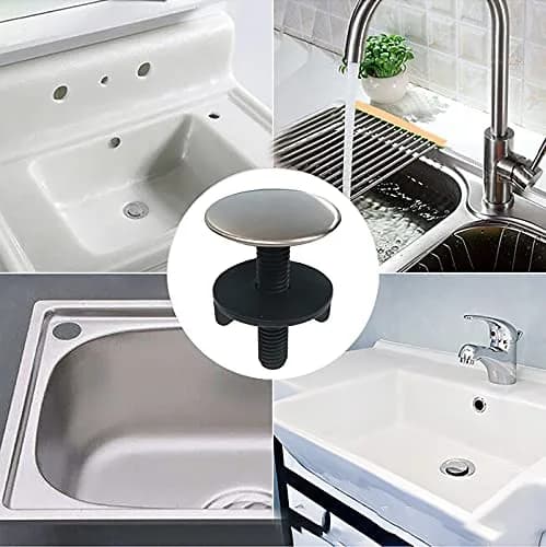 PCTC Brushed Metal Stainless Steel Kitchen Faucet Hole Cover 2-Pack | Fits Standard US Sink Holes thumbnail 5