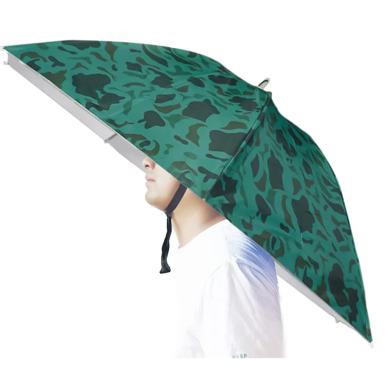 Bocampty Camouflage Umbrella Hat, 37 inch Diameter | Hands-Free UV Protection for Outdoors - main product image