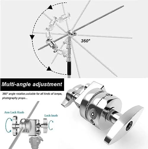 soonpho Heavy Duty C Stand 10.8ft/330cm with Boom Arm | Stainless Steel Photography Support thumbnail 3
