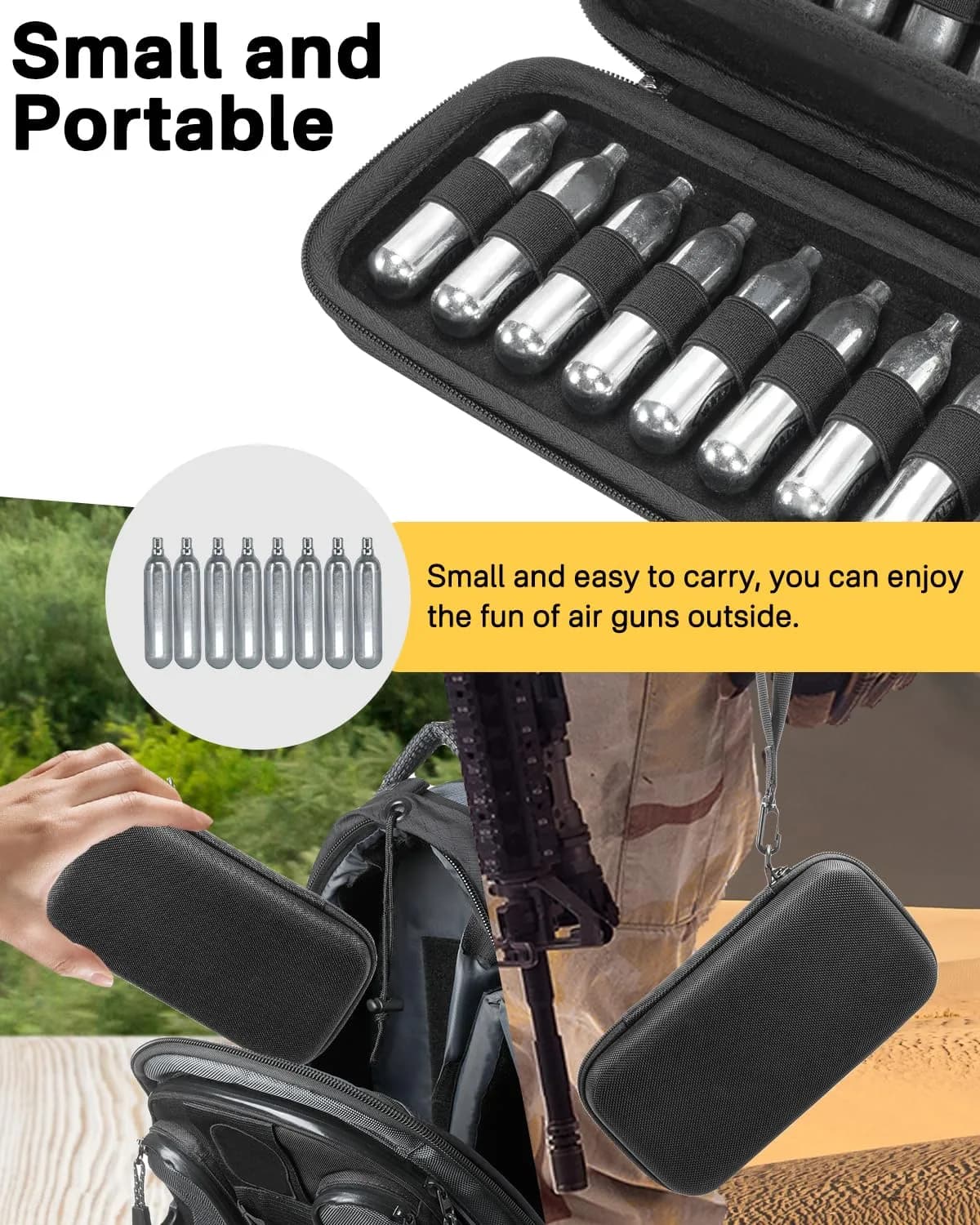 RAIACE CO2 Cartridges Storage Case for Crosman, Umarexss, Leland 12g & 8g Powerlet Cartridges | Holds 16 Cartridges - view 5