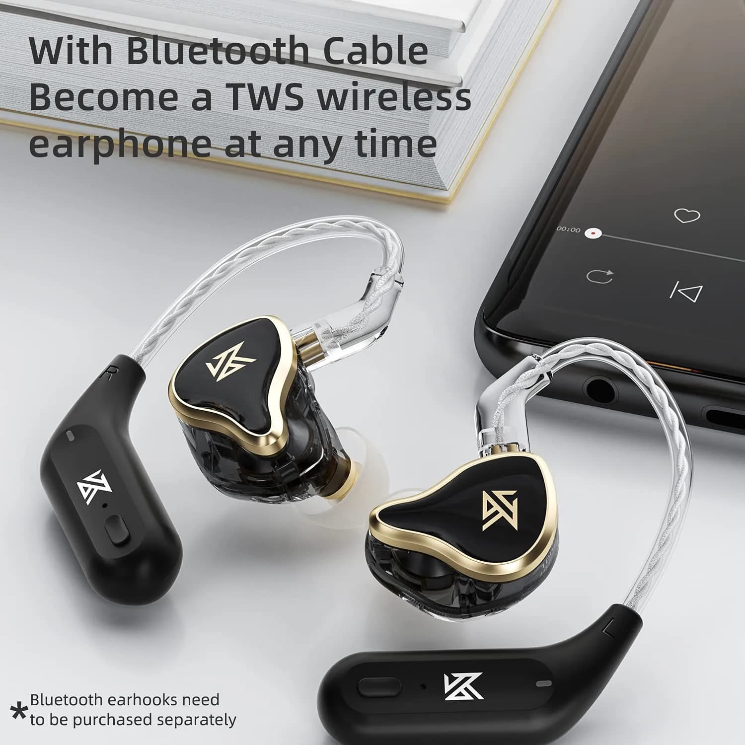 KZ ZAS 7BA+1DD in Ear Monitor for Musicians | 36dB Isolation, Stage thumbnail 3