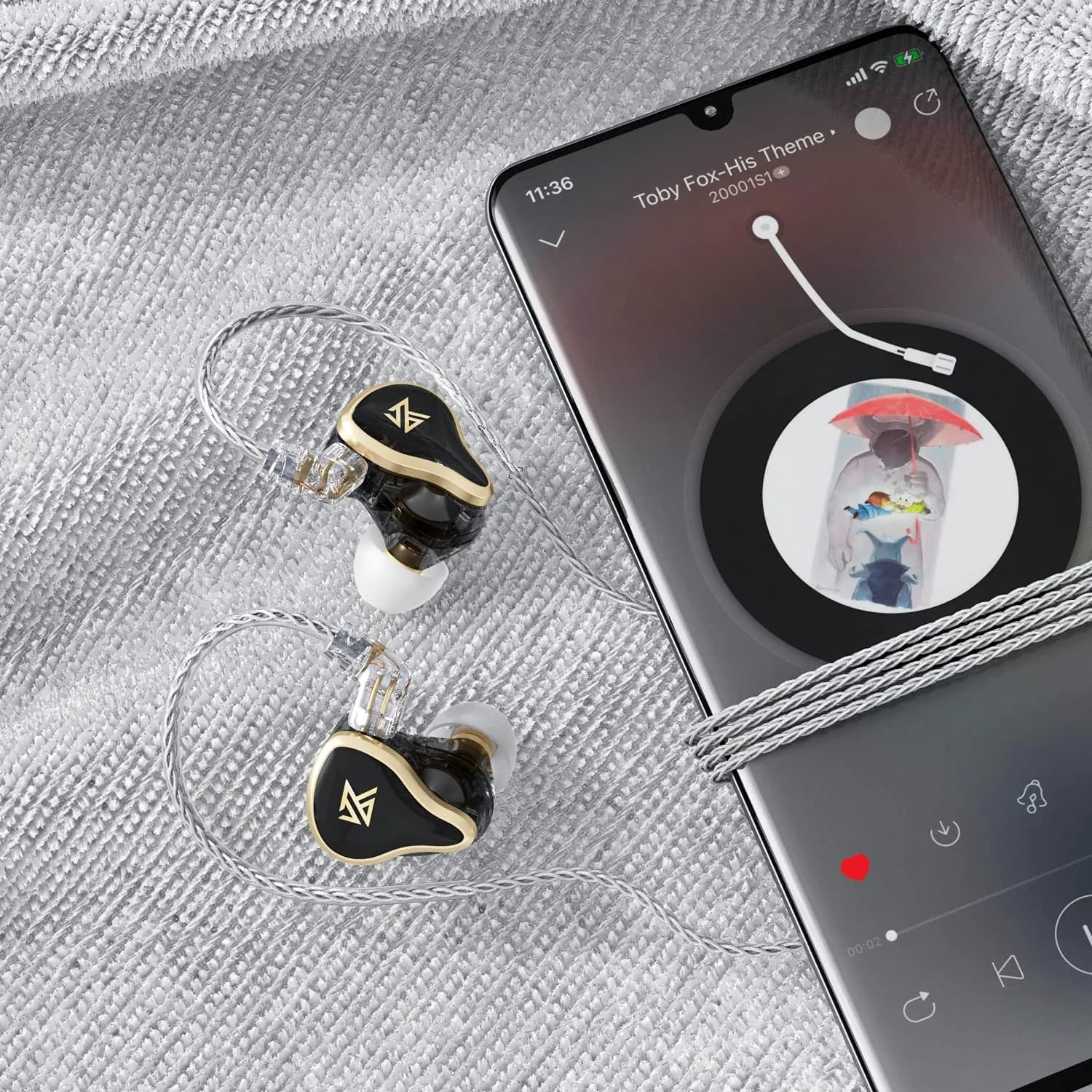 KZ ZAS 7BA+1DD in-Ear Monitor Headphone 3.5mm Jack Gaming with Mic | Hybrid Tech, Rich Details, Durable thumbnail 7
