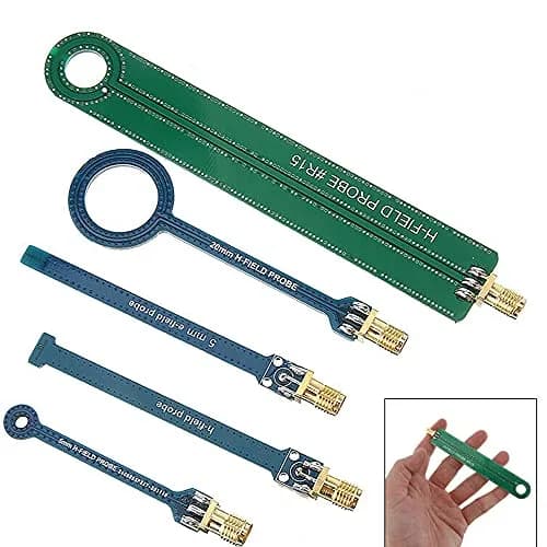 SaiDian EMC EMI Near Field Probe Set 9KHz-3GHz SMA Female Antenna (5 Pcs, Black/Gold) thumbnail 2
