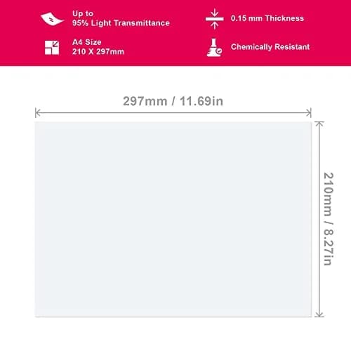 Phrozen PFA (nFEP) Release Film 3 pcs A4 Size 210 X 297mm | 95% UV Transmission for Accurate Prints thumbnail 3