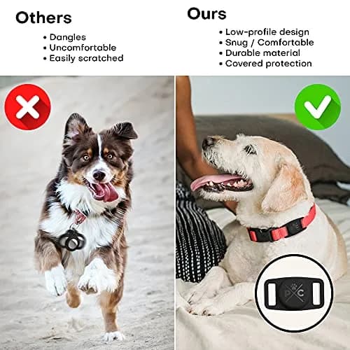 Pup Culture AirTag Dog Collar Holder Black | 2.5 cm (1 inch) Collar Compatible | Silicone, Water & Impact Resistant thumbnail 5