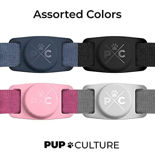 Pup Culture AirTag Dog Collar Holder Black | 2.5 cm (1 inch) Collar Compatible | Silicone, Water & Impact Resistant thumbnail 7