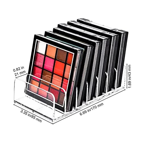 JessLab Eyeshadow Palette Organizer, Acrylic Makeup Storage, Transparent, S thumbnail 2