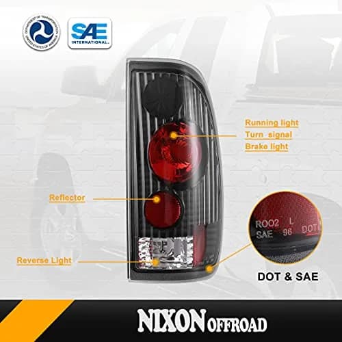 Nixon Offroad LED Tail Lights Assembly for 1997-2003 Ford F-150 F-250 | DOT/SAE Compliant, Waterproof, Easy Fit thumbnail 2