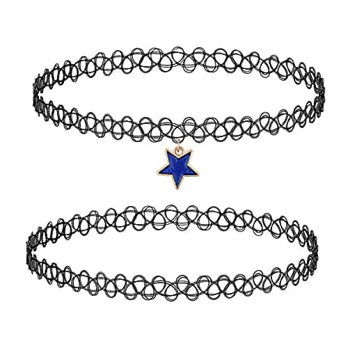 BodyJ4You 2PC 90s Choker Necklace for Women - Shooting Star Y2K Charm | Retro 90s Y2K Fashion Accessory thumbnail 1