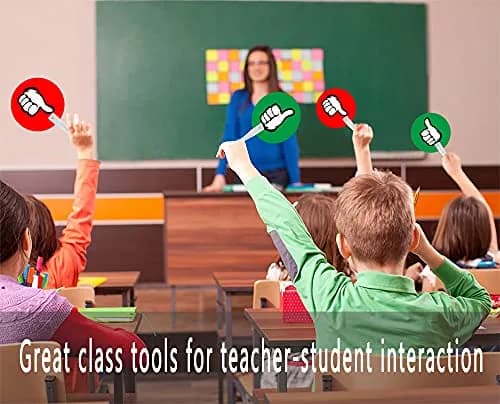 Magopera Thumbs Up/Thumbs Down Paddles 24 Packs | Classroom Voting Signs for Teacher-Student Interaction thumbnail 7