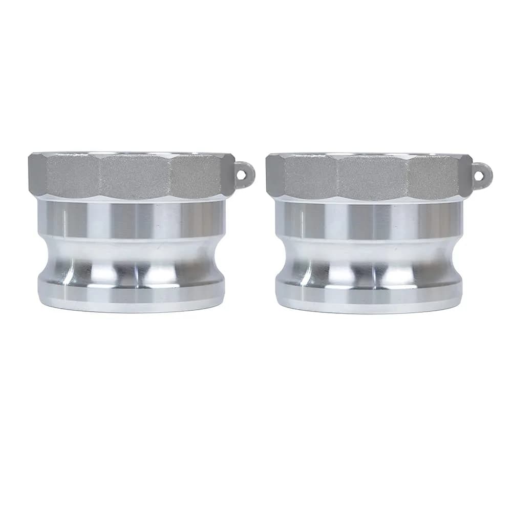 Quafwia 3 inch (7.62 cm) Aluminum Cam Lock Fittings Type A Male NPT x Female Thread (2-Pack) | Standard AA59326 Quick Disconnect Couplers - main product image