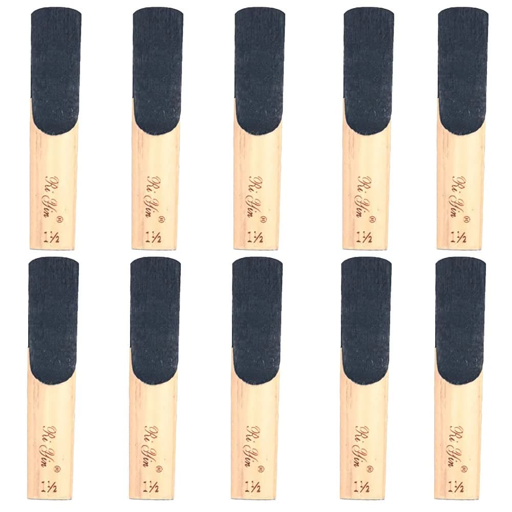 Alnicov Tenor Saxophone Reeds Strength 1.5, Set of 10 | Digital Reed-Making Technology for Rich Professional Sound — Black