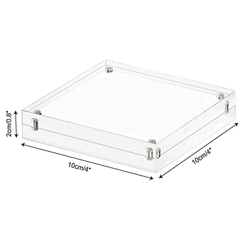 AMEITECH 4x4 inch (10x10 cm) Clear Acrylic Magnetic Picture Frame | Double-Sided Display thumbnail 3