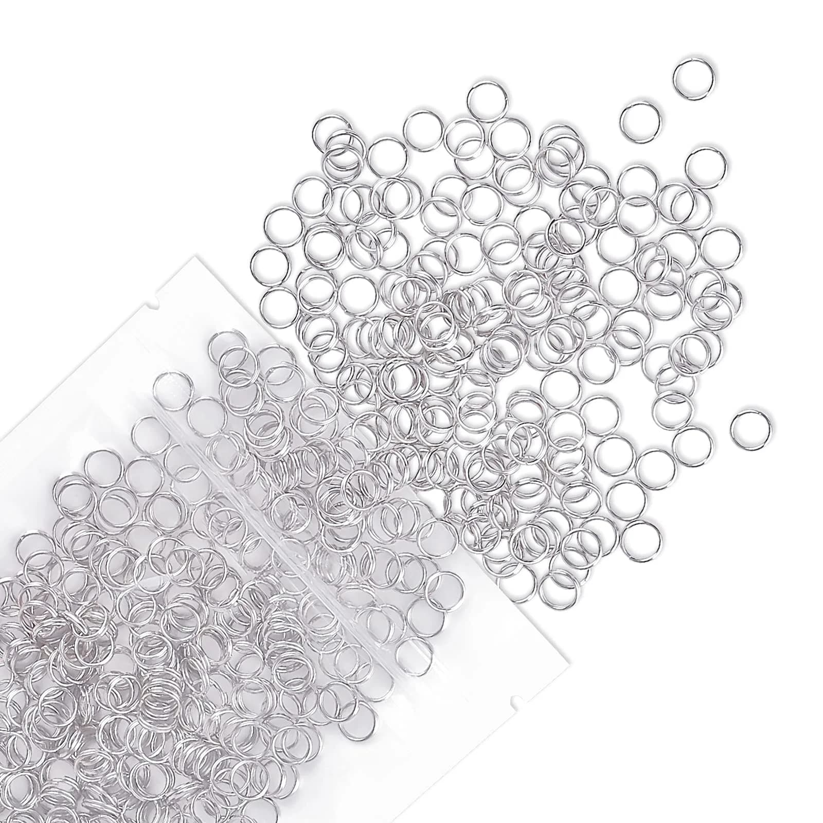 Uniclife 6 mm Metal Split Jump Rings 500 PCS | Durable Jewelry Connectors for DIY Crafts — Double Loops