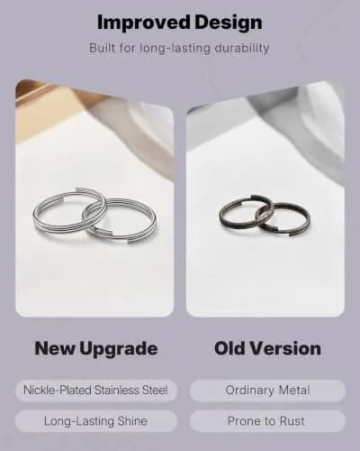 Uniclife 6 mm Metal Split Jump Rings 500 PCS | Durable Jewelry Connectors for DIY Crafts thumbnail 4