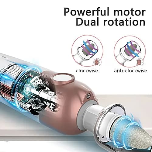 POLAMD Professional Electric Nail Drill Machine White | 5 Speeds Cordless Hand Foot Care Tool thumbnail 7