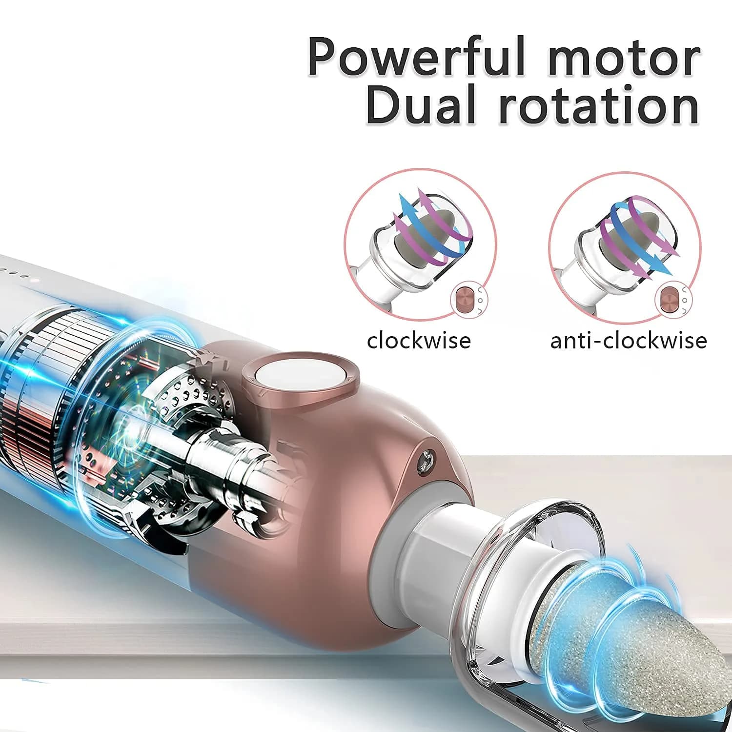 POLAMD Professional Electric Nail Drill Kit White 9 Piece Set | Cordless Mani Pedi Tool - view 7
