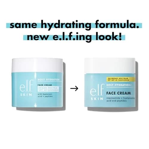 e.l.f. SKIN Holy Hydration! Face Cream SPF 30 50ml (1.7 Fl Oz) | Broad Spectrum Daily Moisturizer with Hyaluronic Acid & Niacinamide thumbnail 4