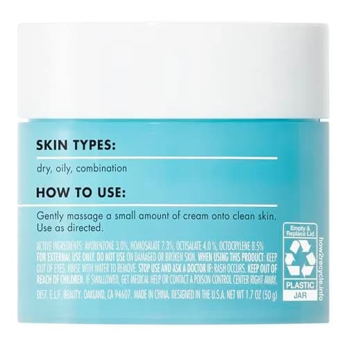 e.l.f. SKIN Holy Hydration! Face Cream SPF 30 50ml (1.7 Fl Oz) | Broad Spectrum Daily Moisturizer with Hyaluronic Acid & Niacinamide thumbnail 5