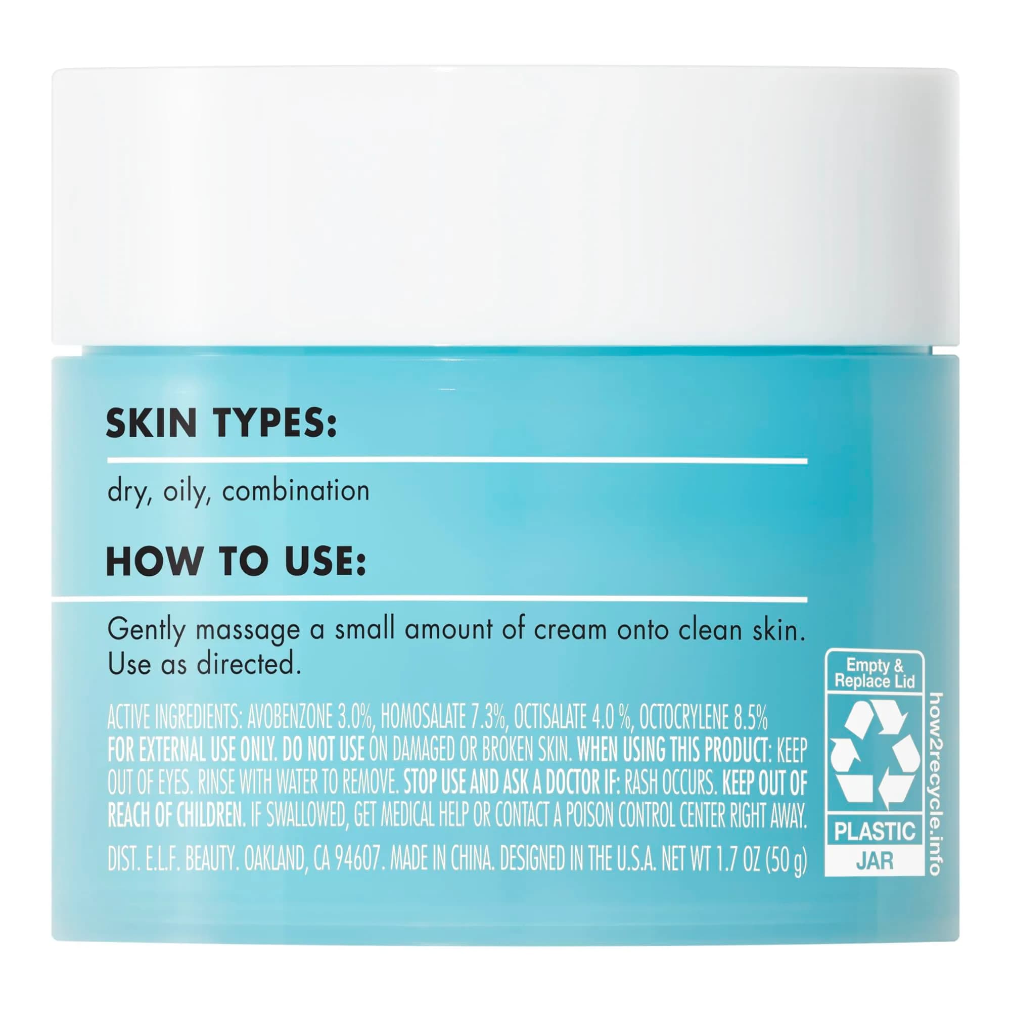 e.l.f. SKIN Holy Hydration! Face Cream SPF 30 50ml (1.7 Fl Oz) | Broad Spectrum Daily Moisturizer with Hyaluronic Acid & Niacinamide - view 5