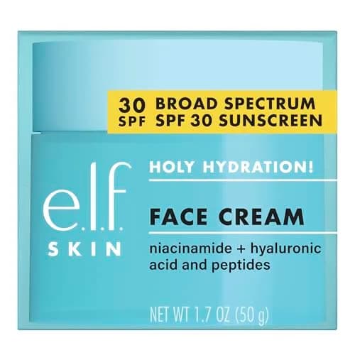 e.l.f. SKIN Holy Hydration! Face Cream SPF 30 50ml (1.7 Fl Oz) | Broad Spectrum Daily Moisturizer with Hyaluronic Acid & Niacinamide thumbnail 6