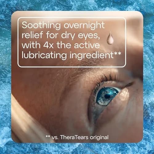 TheraTears Liquid Gel Nighttime Eye Drops 30 Count (1.2 Fl Oz) | Preservative-Free Overnight Relief thumbnail 2