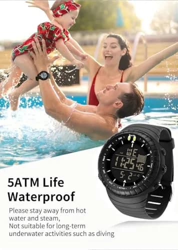 ManLinKei Digital Sports Watch, Military Waterproof Tactical Watch for Men, 1.97in thumbnail 7