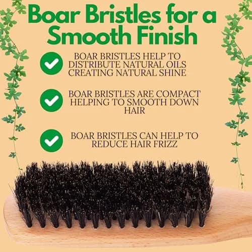 GranNaturals Boar Bristle Hair Brush - Large 10cm (4in) Smoothing Brush for Sleek, Frizz-Free Styles thumbnail 4