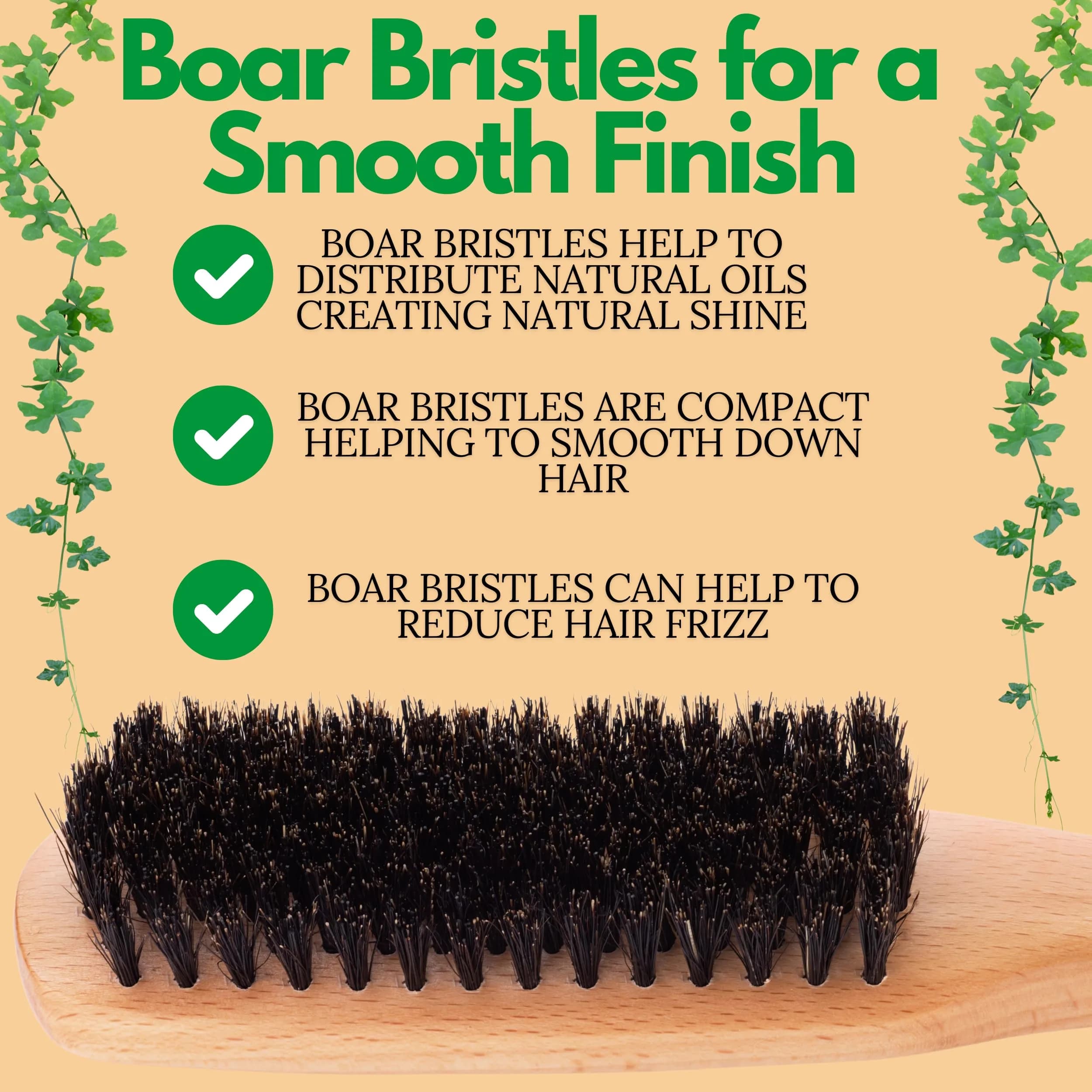 GranNaturals Boar Bristle Hair Brush - Large 10cm (4in) Smoothing Brush for Sleek, Frizz-Free Styles - view 4