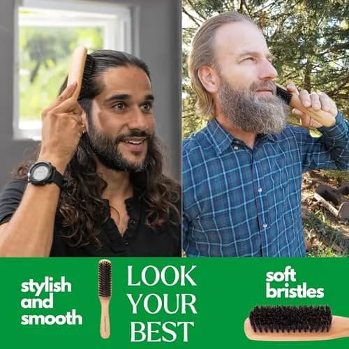 GranNaturals Boar Bristle Hair Brush - Large 10cm (4in) Smoothing Brush for Sleek, Frizz-Free Styles thumbnail 6