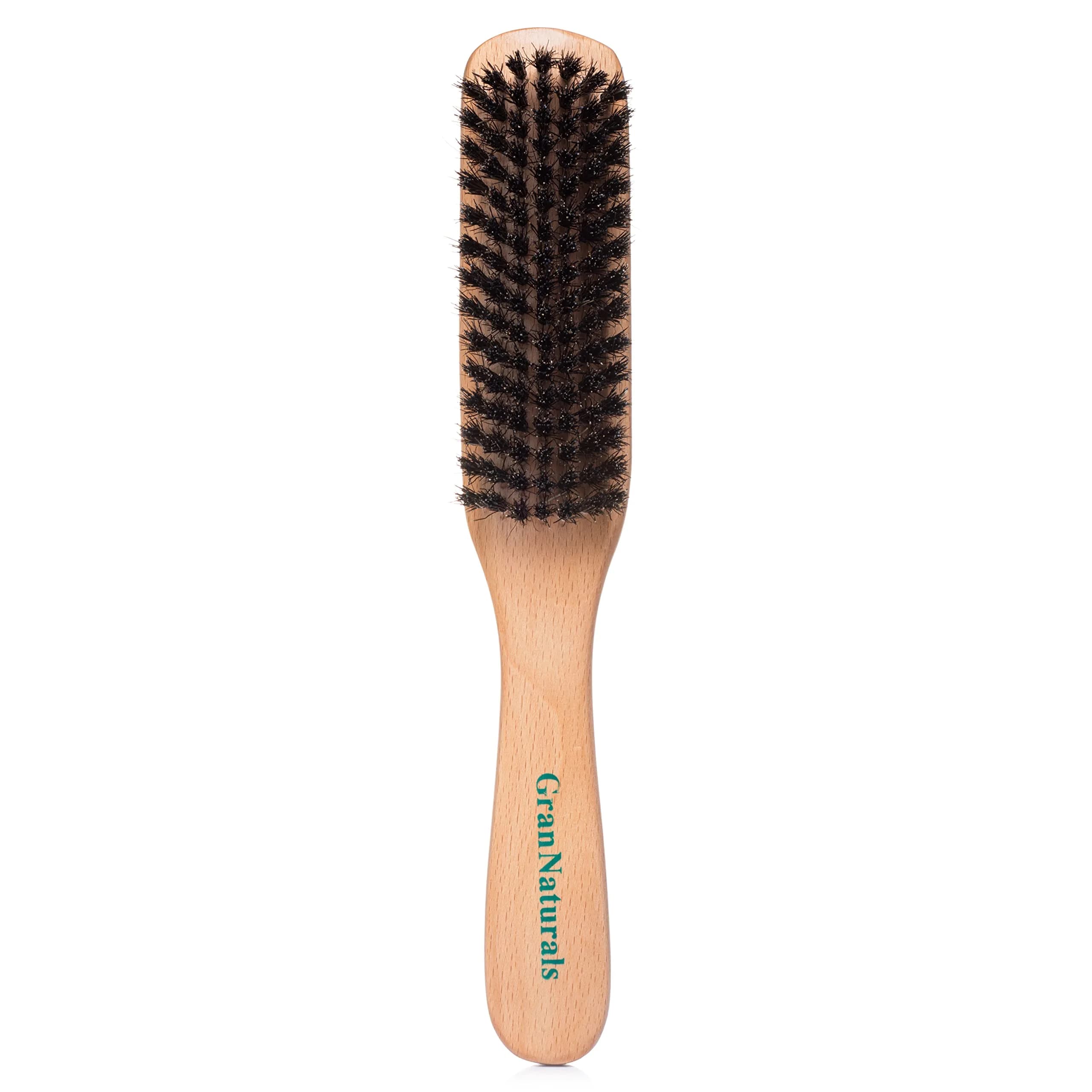 GranNaturals Boar Bristle Hair Brush - Large 10cm (4in) Smoothing Brush for Sleek, Frizz-Free Styles - main product image